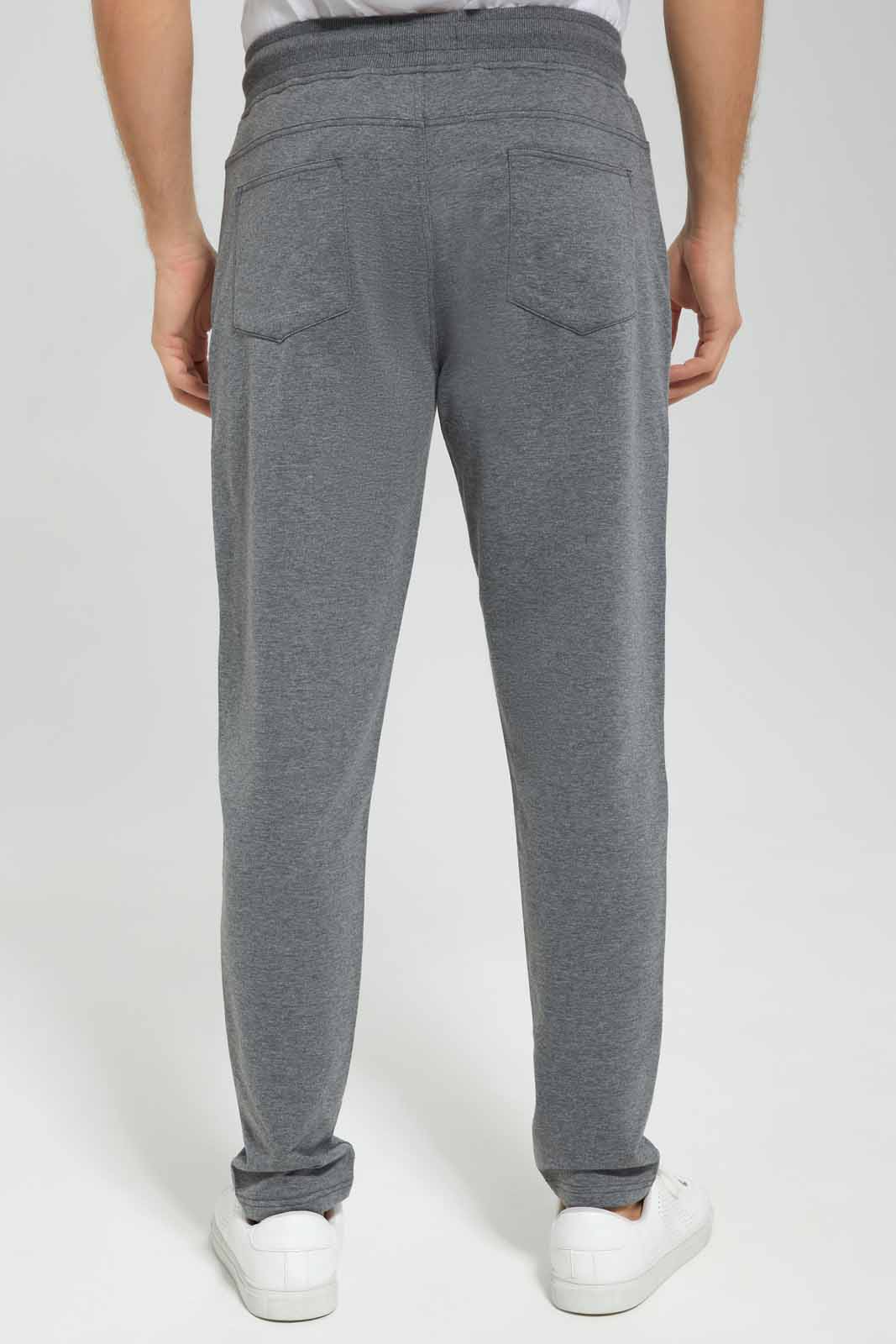 Men Grey Plain Active Pants