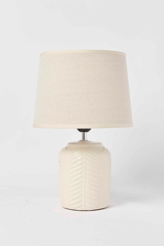 Redtag-Beige-Ceramic-Pattern-Base-Table-Lamp-Category:Lamps,-Colour:Beige,-Deals:New-In,-Dept:Home,-Filter:Home-Decor,-HMW-HOM-Lighting,-New-In-HMW-HOM,-Non-Sale,-S23A,-Section:Homewares-Home-Decor-