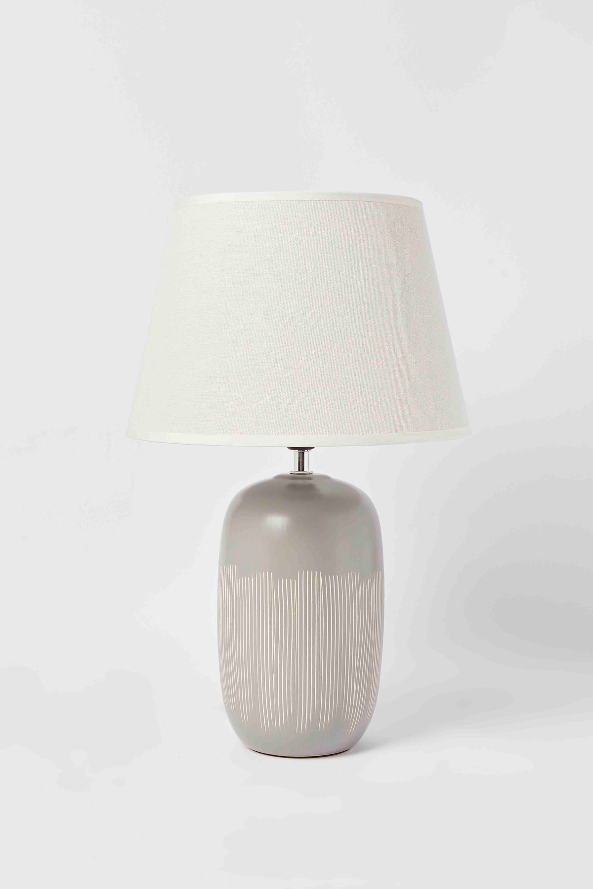 Redtag-Brown-Ceramic-Base-Table-Lamp-Category:Lamps,-Colour:Brown,-Deals:New-In,-Dept:Home,-Filter:Home-Decor,-HMW-HOM-Lighting,-New-In-HMW-HOM,-Non-Sale,-S23A,-Section:Homewares-Home-Decor-