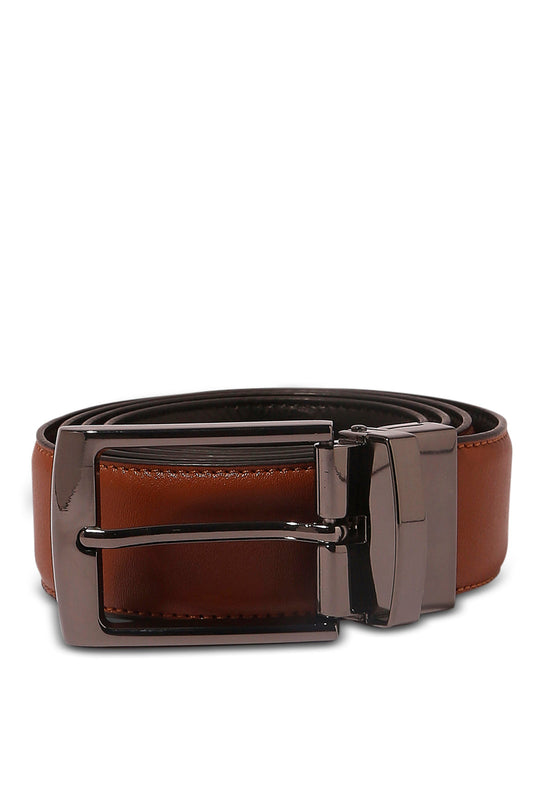 Redtag-Black-And-Tan-Belt-With-Twist-Buckle-Category:Belts,-Colour:Assorted,-Dept:Menswear,-Filter:Men's-Accessories,-Men-Belts,-New-In,-New-In-Men-ACC,-Non-Sale,-S23A,-Section:Men-Men's-