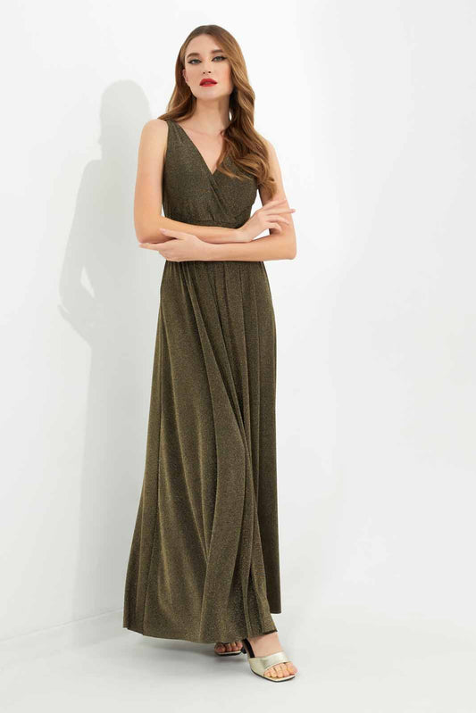 Redtag-Women-Gold-Glittered-Dress-Category:Dresses,-Colour:Gold,-Deals:New-In,-Dept:Ladieswear,-Filter:Women's-Clothing,-LEC,-LEC-Dresses,-New-In-LEC-APL,-Non-Sale,-S23A,-Section:Women-Women's-