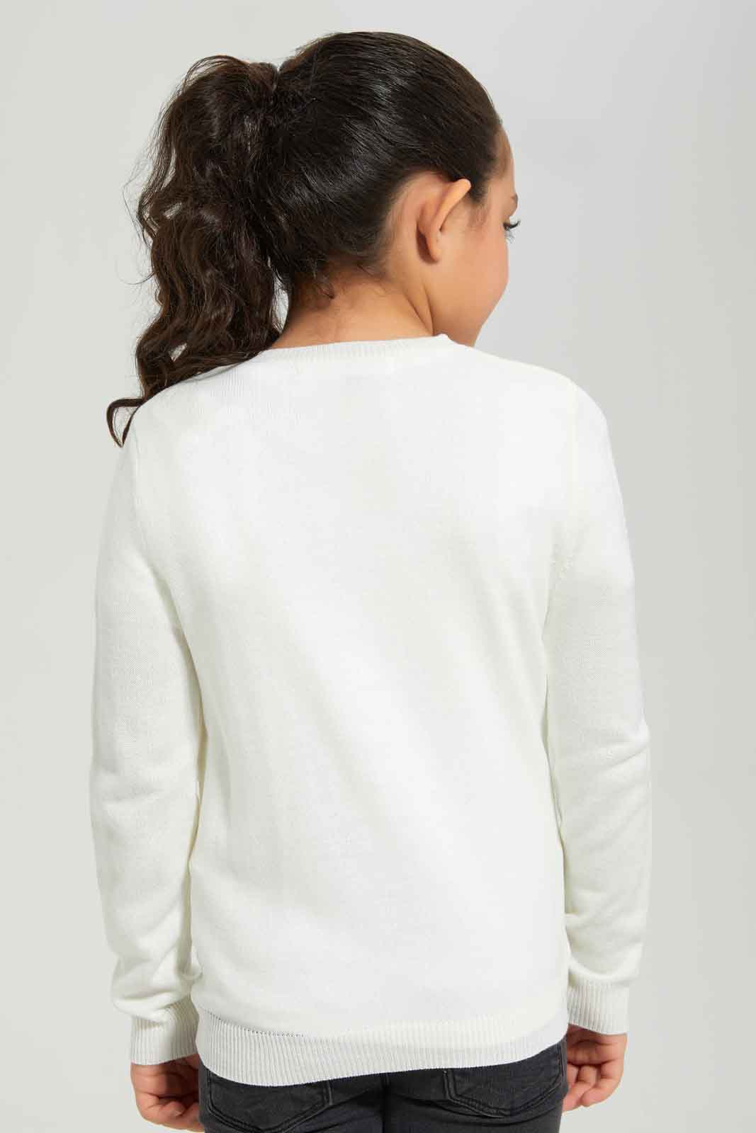 Redtag-Girls-Knitwear-Cardi---White-Category:Cardigans,-Colour:White,-Deals:New-In,-Dept:Girls,-Filter:Girls-(2-to-8-Yrs),-GIR-Cardigans,-New-In-GIR-APL,-Non-Sale,-Section:Girls-(0-to-14Yrs),-VLM,-W22B-Girls-2 to 8 Years