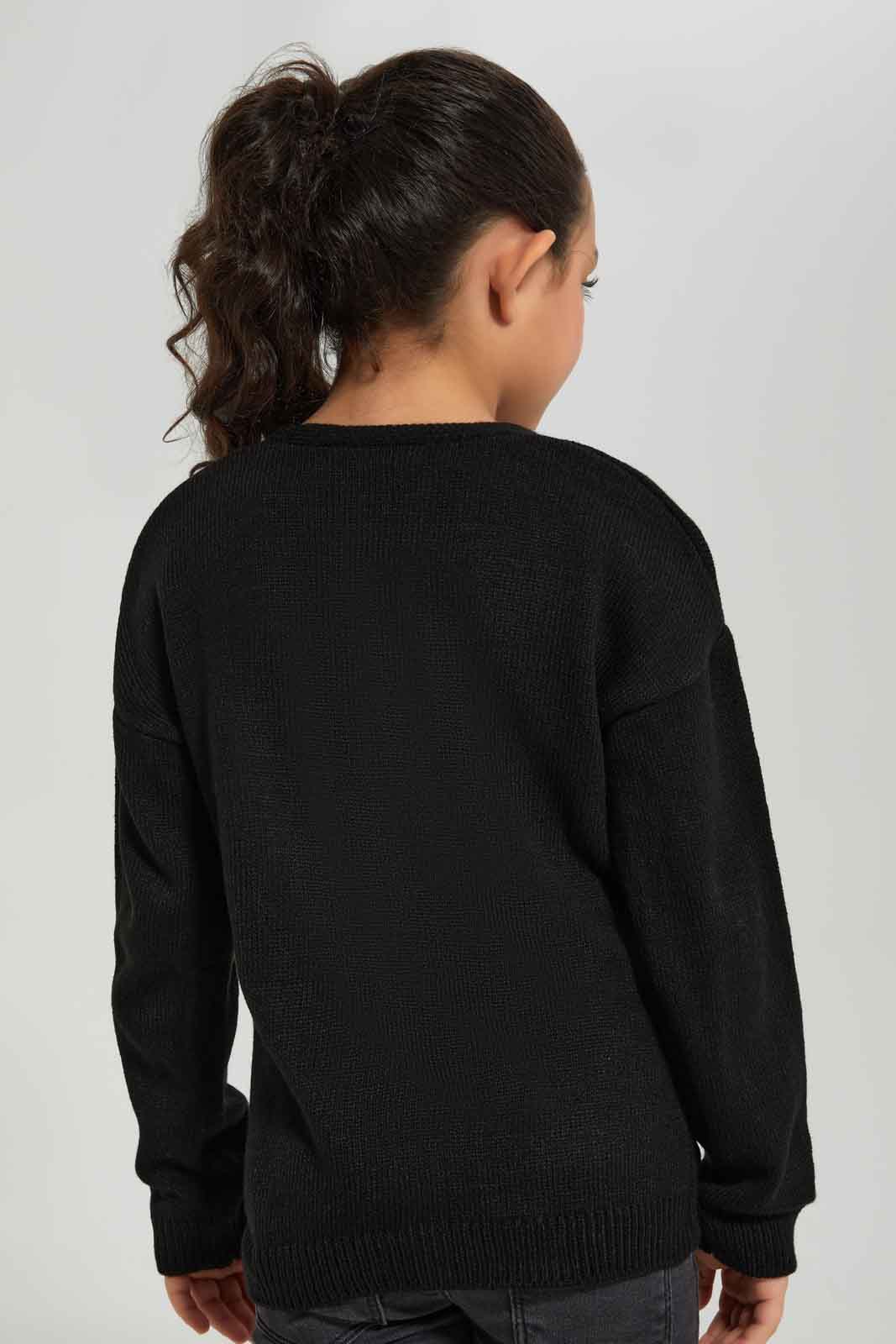 Redtag-Girls-Knitwear-Cardi---Grey-Melange-Category:Cardigans,-Colour:Black,-Deals:New-In,-Dept:Girls,-Filter:Girls-(2-to-8-Yrs),-GIR-Cardigans,-New-In-GIR-APL,-Non-Sale,-Section:Girls-(0-to-14Yrs),-VLM,-W22B-Girls-2 to 8 Years