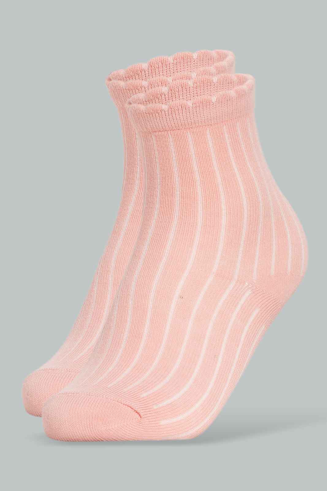Redtag-Girls-3Pk-Crew-Glazer-Cream-365,-Category:Socks,-Colour:Assorted,-Deals:New-In,-Filter:Girls-(2-to-8-Yrs),-GIR-Socks,-New-In-GIR-APL,-Non-Sale,-Section:Girls-(0-to-14Yrs)-Girls-2 to 8 Years
