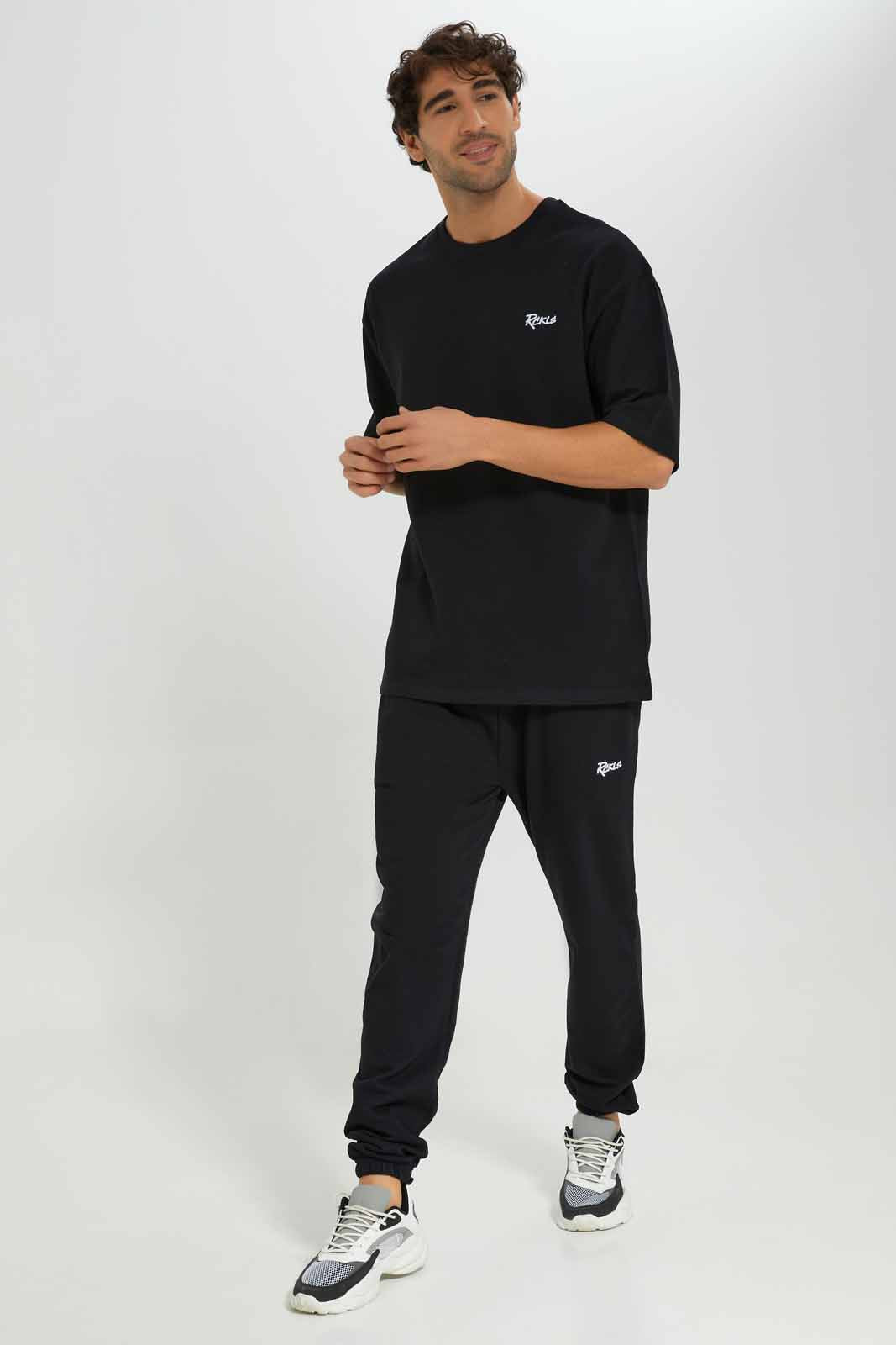 Redtag-Men-Black-Loungewear-Bottom-Category:Joggers,-Colour:Black,-Deals:New-In,-Filter:Men's-Clothing,-Men-Joggers,-Men-Loungewear-Pants,-New-In-Men-APL,-Non-Sale,-Section:Men,-W22B--