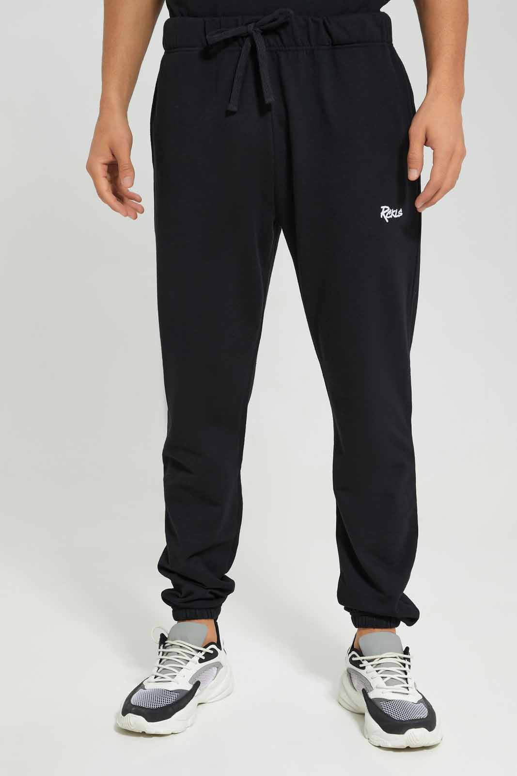 Redtag-Men-Black-Loungewear-Bottom-Category:Joggers,-Colour:Black,-Deals:New-In,-Filter:Men's-Clothing,-Men-Joggers,-Men-Loungewear-Pants,-New-In-Men-APL,-Non-Sale,-Section:Men,-W22B--