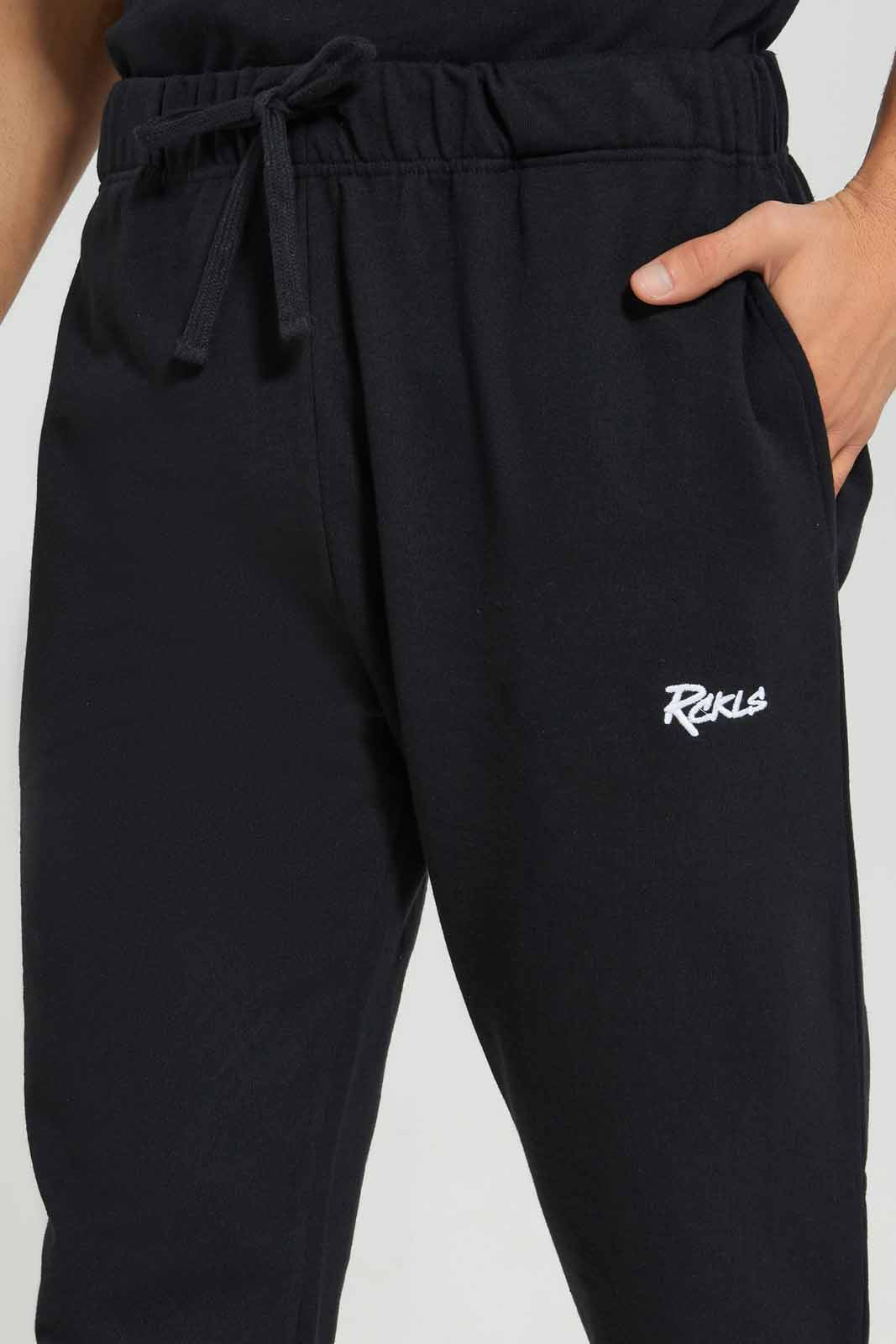 Redtag-Men-Black-Loungewear-Bottom-Category:Joggers,-Colour:Black,-Deals:New-In,-Filter:Men's-Clothing,-Men-Joggers,-Men-Loungewear-Pants,-New-In-Men-APL,-Non-Sale,-Section:Men,-W22B--