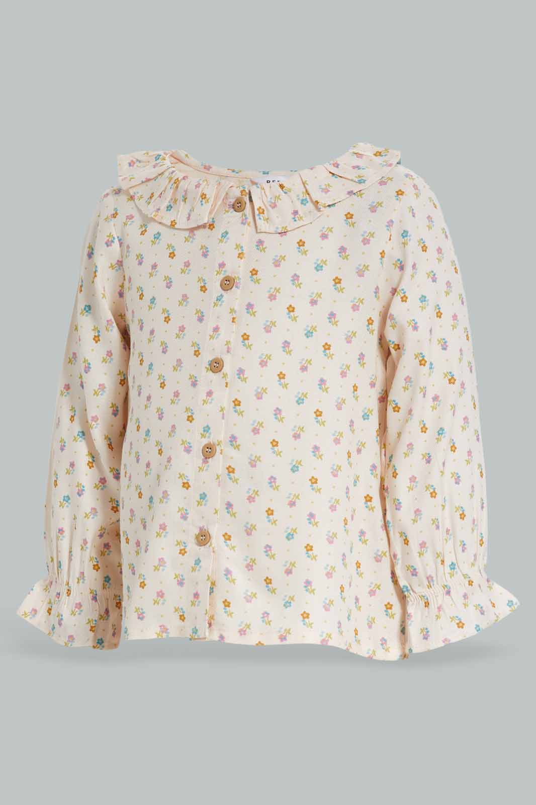 Redtag-Girls-Assorted-Colour-Allover-Print-L/S-Twill-Top-Category:Blouses,-Colour:Assorted,-Deals:New-In,-Filter:Infant-Girls-(3-to-24-Mths),-ING-Blouses,-New-In-ING-APL,-Non-Sale,-Section:Girls-(0-to-14Yrs),-W22B-Infant-Girls-3 to 24 Months