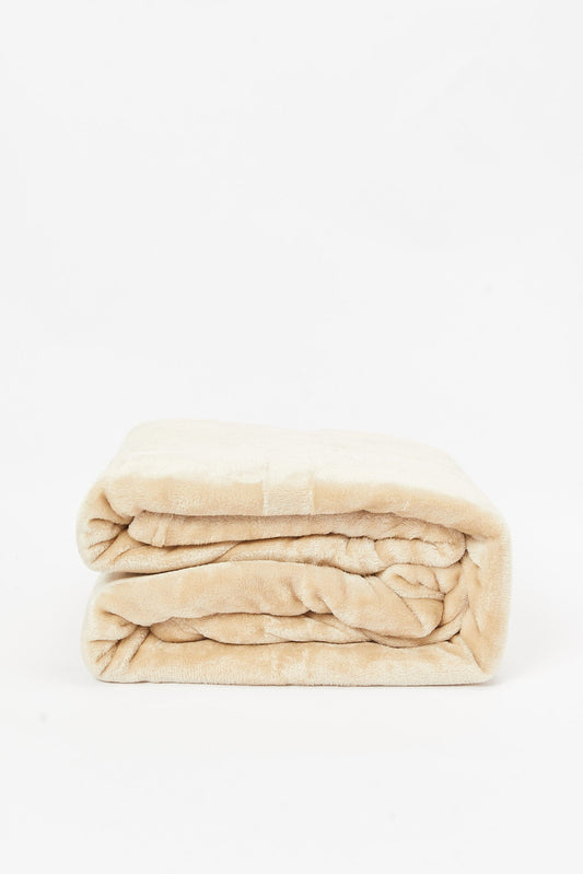 Redtag-Beige-Ultra-Soft-Blanket-
(Double-Size)-Category:Blankets,-Colour:Beige,-Deals:New-In,-Dept:Home,-Filter:Home-Bedroom,-HMW-BED-Blankets,-New-In-HMW-BED,-Non-Sale,-S23A,-S23B,-Section:Homewares-Home-Bedroom-