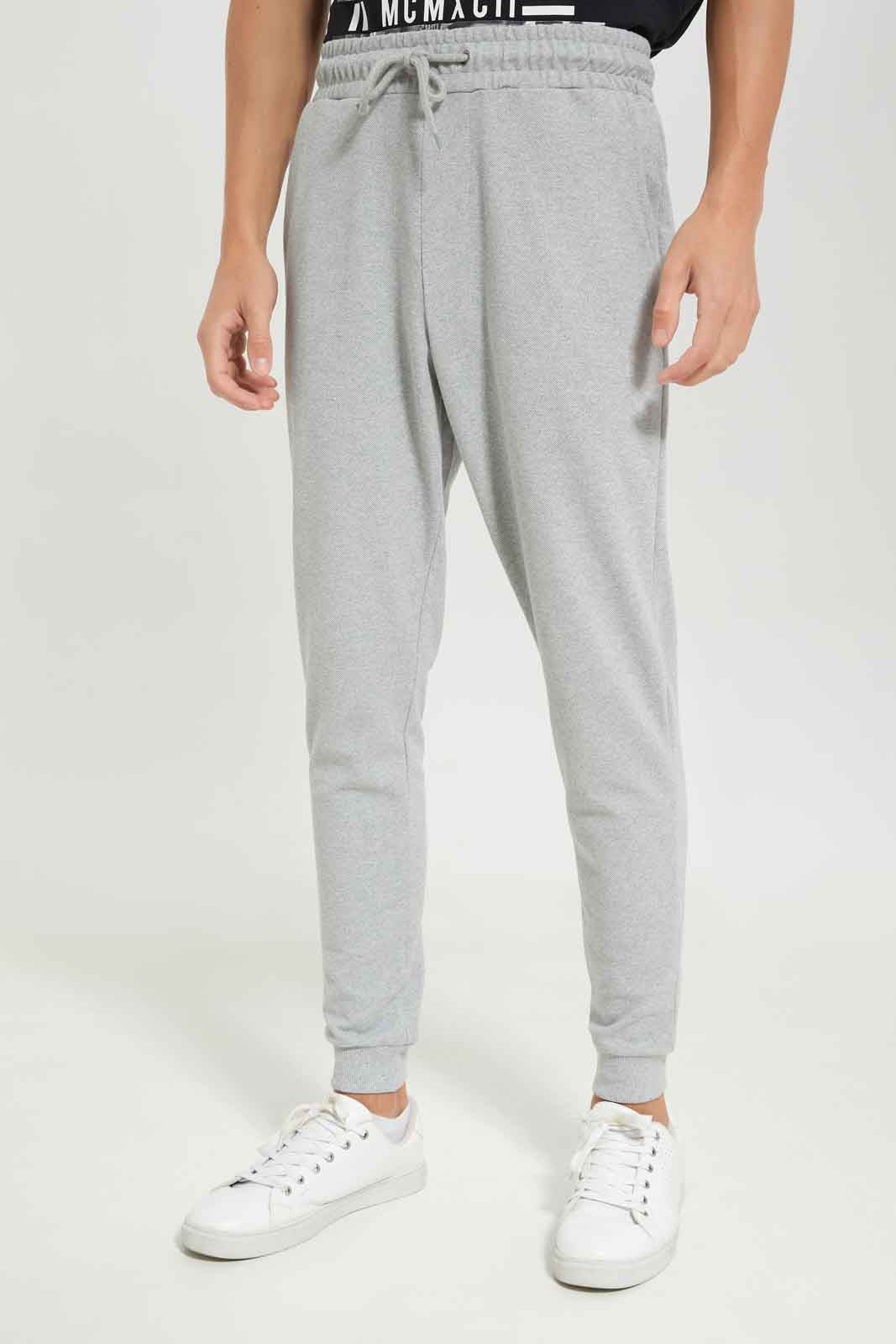 Redtag-Men-Grey-Pique-Jog-Pant-Category:Joggers,-Colour:Grey,-Deals:New-In,-Dept:Menswear,-Filter:Men's-Clothing,-Men-Joggers,-New-In-Men-APL,-Non-Sale,-S23A,-Section:Men,-TBL-Men's-