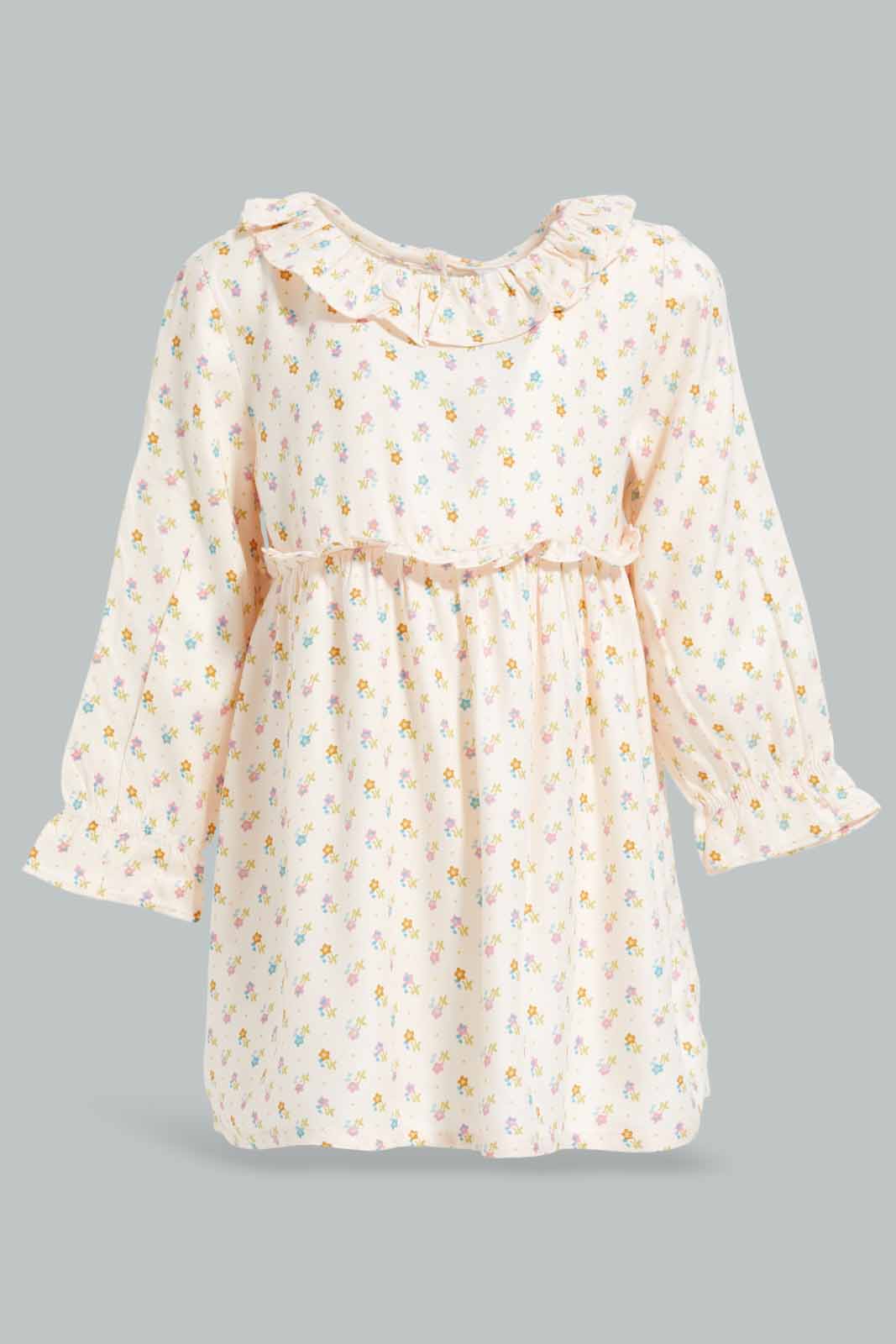 Redtag-Girls-Assorted-Allover-Print-L/S-Twill-Dress-Category:Dresses,-Colour:Assorted,-Deals:New-In,-Filter:Infant-Girls-(3-to-24-Mths),-ING-Dresses,-New-In-ING-APL,-Non-Sale,-Section:Girls-(0-to-14Yrs),-W22B-Infant-Girls-3 to 24 Months