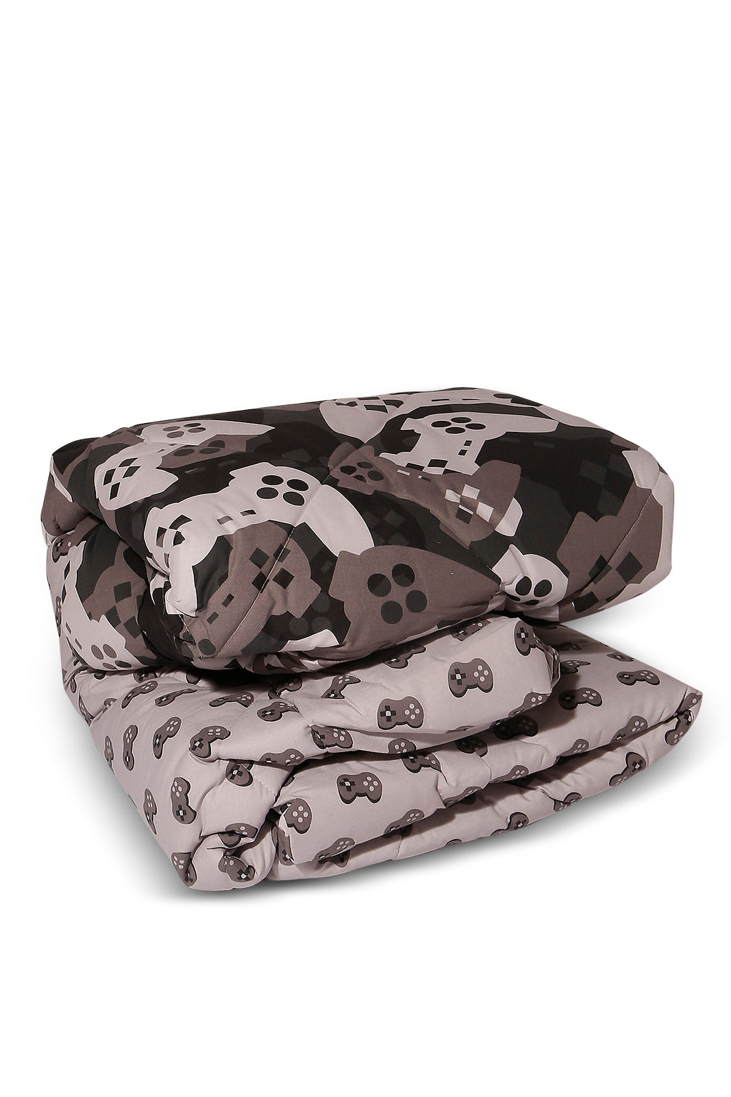 Redtag-Grey-Gaming-Printed-Kids-Comforter-(Single-Size)-Category:Comforters,-Colour:Grey,-Deals:New-In,-Dept:Home,-Filter:Home-Bedroom,-HMW-BED-Comforters,-New-In-HMW-BED,-Non-Sale,-S23A,-Section:Homewares-Home-Bedroom-