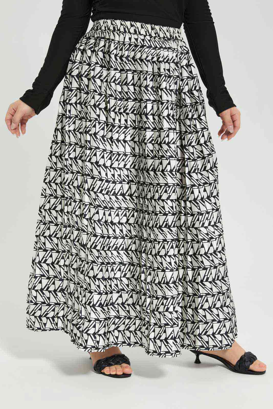 Redtag-Women-Printed-Pleated-Skirt-Category:Skirts,-Colour:Assorted,-Deals:New-In,-Filter:Women's-Clothing,-LMC,-Modest,-New-In-Women-APL,-Non-Sale,-Section:Women,-W22B,-Women-Skirts--