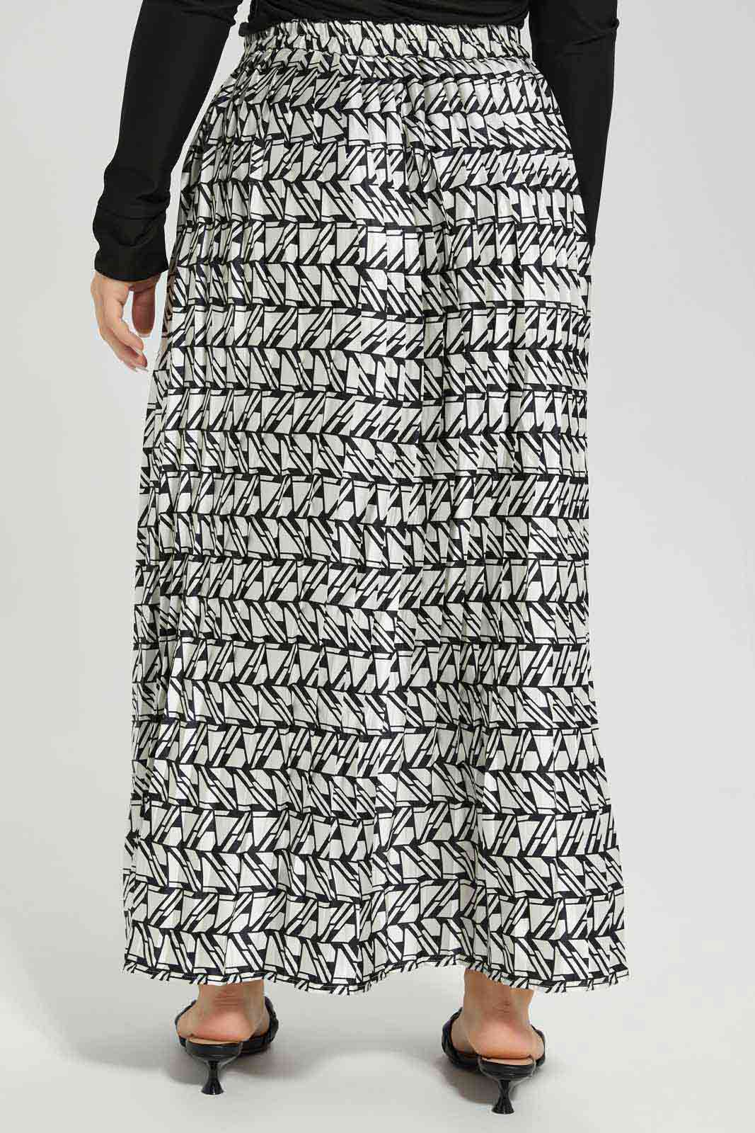 Redtag-Women-Printed-Pleated-Skirt-Category:Skirts,-Colour:Assorted,-Deals:New-In,-Filter:Women's-Clothing,-LMC,-Modest,-New-In-Women-APL,-Non-Sale,-Section:Women,-W22B,-Women-Skirts--