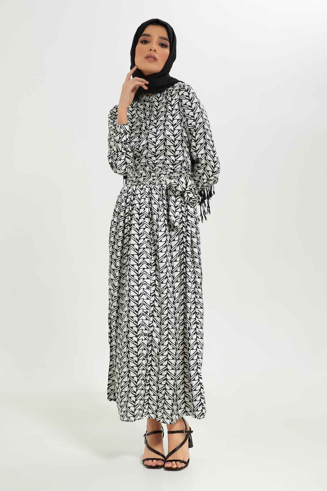 Redtag-Women-Printed-Stylised-Front-Knotted-Long-Dress-Category:Dresses,-Colour:Assorted,-Deals:New-In,-Dept:Ladieswear,-Filter:Women's-Clothing,-LMC,-Modest,-New-In-Women-APL,-Non-Sale,-Section:Women,-W22B,-Women-Dresses--