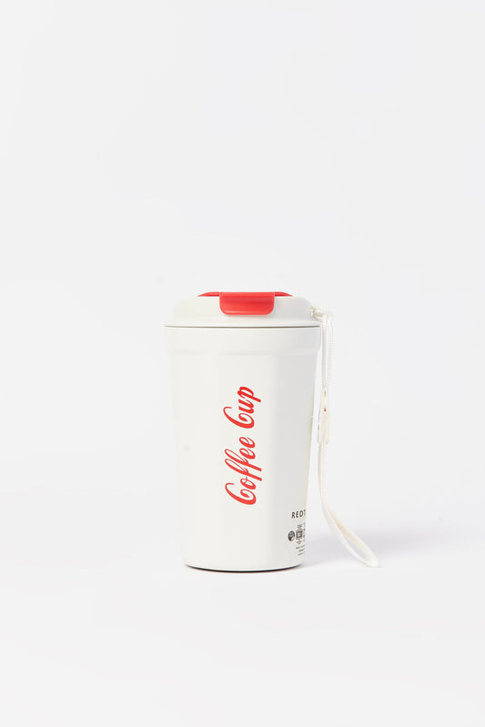 Redtag-White-Travel-Mug-Category:Cups-&-Mugs,-Colour:White,-Deals:New-In,-Dept:Home,-Filter:Home-Dining,-HMW-DIN-Crockery,-New-In-HMW-DIN,-Non-Sale,-S23A,-Section:Homewares-Home-Dining-