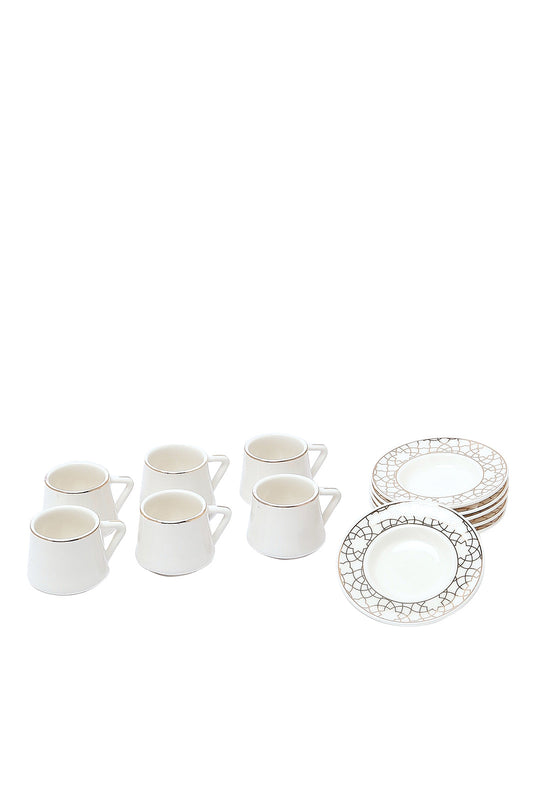 Redtag-Gold-Geometry-Espresso-Set-(12-Piece)-Category:Cups-&-Mugs,-Colour:Gold,-Deals:New-In,-Dept:Home,-Filter:Home-Dining,-HMW-DIN-Crockery,-New-In-HMW-DIN,-Non-Sale,-S23A,-Section:Homewares-Home-Dining-
