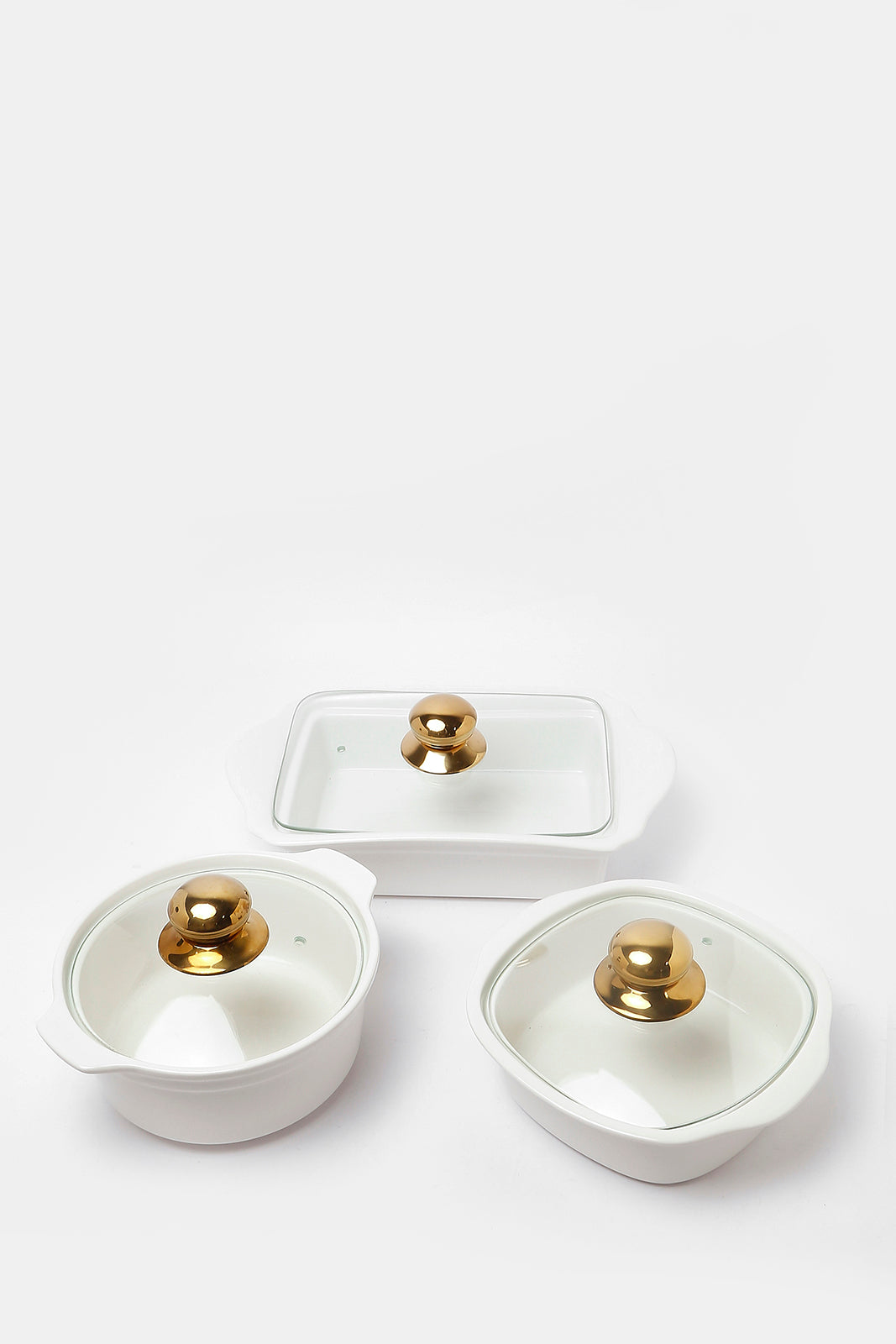 Redtag-White-Serving-Dish-With-Glass-Lid-(6-Piece)-Category:Bowls,-Colour:White,-Deals:New-In,-Dept:Home,-Filter:Home-Dining,-HMW-DIN-Serveware,-New-In-HMW-DIN,-Non-Sale,-Section:Homewares,-W22B-Home-Dining-