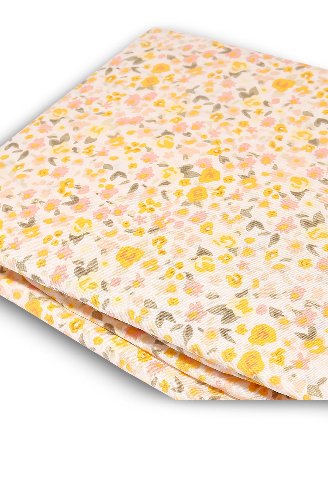 Redtag-Yellow-Floral-Printed-Fitted-Sheet(Single-Size)-Category:Fitted-Sheets,-Colour:Yellow,-Deals:New-In,-Dept:Home,-Filter:Home-Bedroom,-HMW-BED-Fitted-Sheets,-New-In-HMW-BED,-Non-Sale,-S23A,-Section:Homewares-Home-Bedroom-