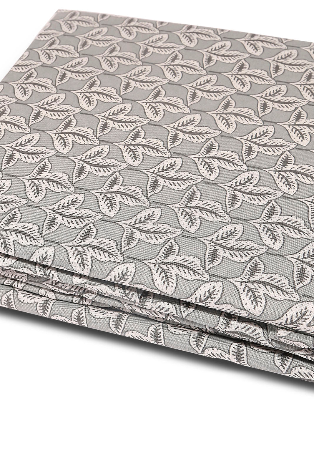 Redtag-Grey-Leaves-Printed-Fitted-Sheet(Single-Size)-Category:Fitted-Sheets,-Colour:Grey,-Deals:New-In,-Dept:Home,-Filter:Home-Bedroom,-HMW-BED-Fitted-Sheets,-New-In-HMW-BED,-Non-Sale,-S23A,-Section:Homewares-Home-Bedroom-