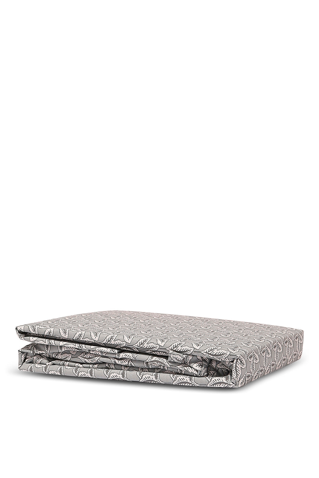 Redtag-Grey-Leaves-Printed-Fitted-Sheet(Twin-Size)-Category:Fitted-Sheets,-Colour:Grey,-Deals:New-In,-Dept:Home,-Filter:Home-Bedroom,-HMW-BED-Fitted-Sheets,-New-In-HMW-BED,-Non-Sale,-S23A,-Section:Homewares-Home-Bedroom-