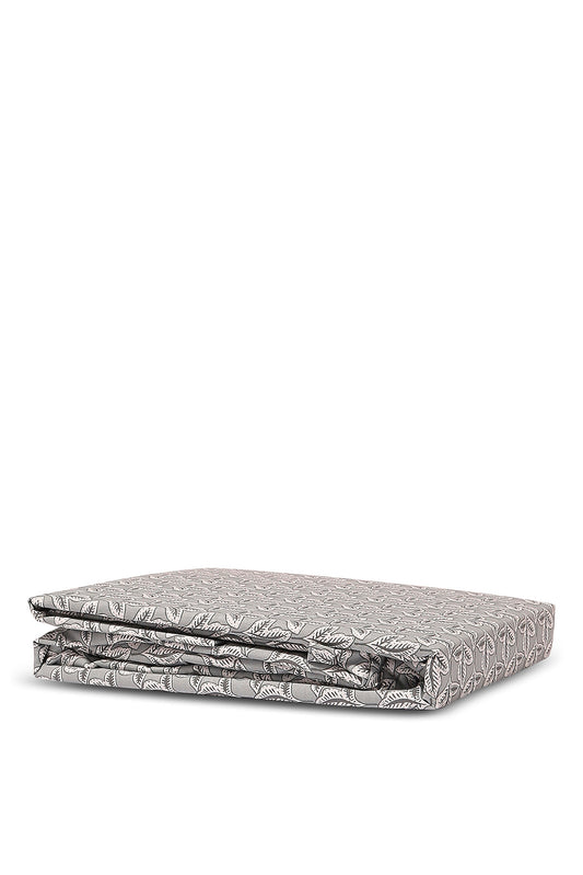 Redtag-Grey-Leaves-Printed-Fitted-Sheet(Twin-Size)-Category:Fitted-Sheets,-Colour:Grey,-Deals:New-In,-Dept:Home,-Filter:Home-Bedroom,-HMW-BED-Fitted-Sheets,-New-In-HMW-BED,-Non-Sale,-S23A,-Section:Homewares-Home-Bedroom-
