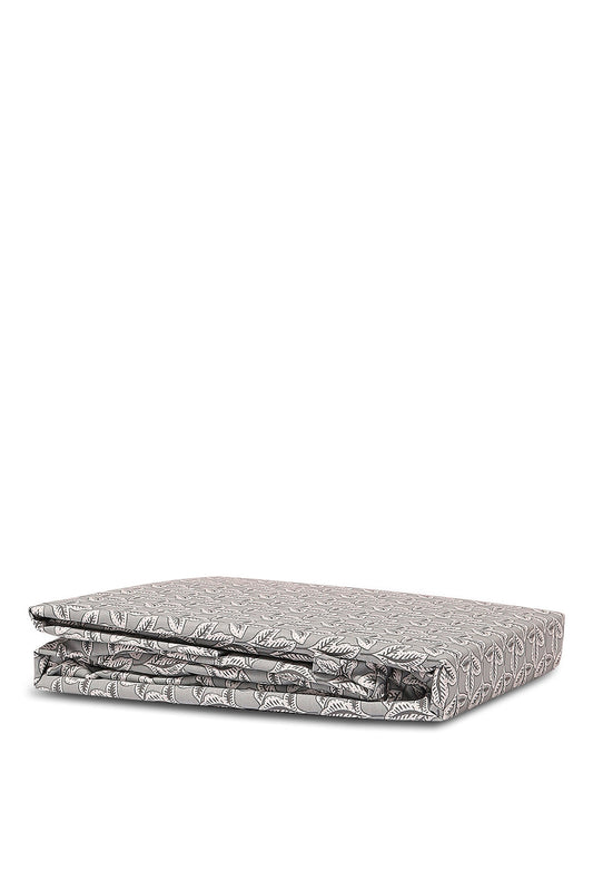 Redtag-Grey-Leaves-Printed-Fitted-Sheet(King-Size)-Category:Fitted-Sheets,-Colour:Grey,-Deals:New-In,-Dept:Home,-Filter:Home-Bedroom,-HMW-BED-Fitted-Sheets,-New-In-HMW-BED,-Non-Sale,-S23A,-Section:Homewares-Home-Bedroom-