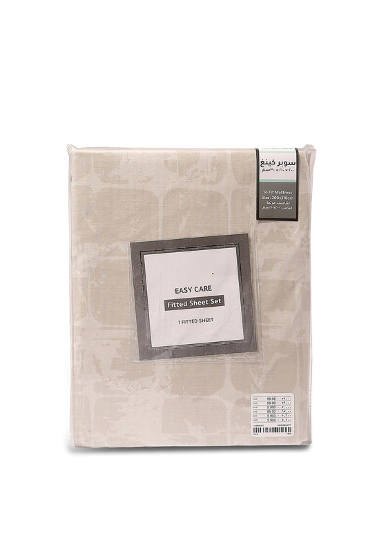 Redtag-Beige-Printed-Fitted-Sheet(Super-King-Size)-Category:Fitted-Sheets,-Colour:Beige,-Deals:New-In,-Dept:Home,-Filter:Home-Bedroom,-HMW-BED-Fitted-Sheets,-New-In-HMW-BED,-Non-Sale,-S23A,-Section:Homewares-Home-Bedroom-