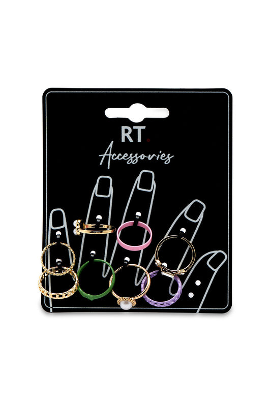 Redtag-Rings-Category:Jewellery,-Colour:Assorted,-Dept:Ladieswear,-Filter:Women's-Accessories,-New-In,-New-In-Women-ACC,-Non-Sale,-Section:Women,-W22B,-Women-Jewellery-Women-