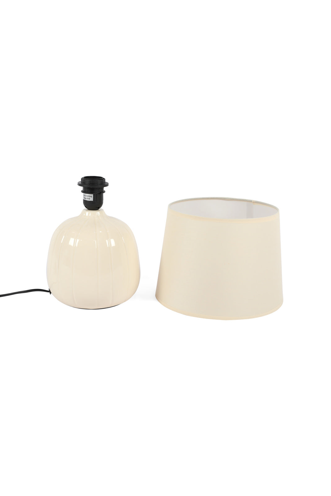 Redtag-Cream-Ceramic-Base-Table-Lamp-Category:Lamps,-Colour:Cream,-Deals:New-In,-Dept:Home,-Filter:Home-Decor,-HMW-HOM-Lighting,-New-In-HMW-HOM,-Non-Sale,-S23A,-Section:Homewares-Home-Decor-