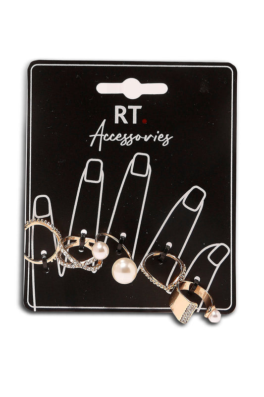 Redtag-Rings-Category:Jewellery,-Colour:Assorted,-Dept:Ladieswear,-Filter:Women's-Accessories,-New-In,-New-In-Women-ACC,-Non-Sale,-S23A,-Section:Women,-Women-Jewellery-Women-