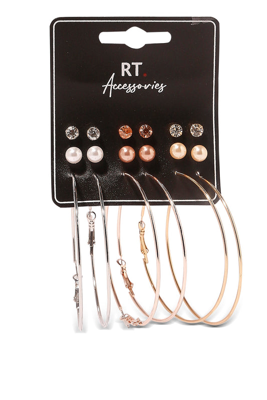 Redtag-Studs-Category:Jewellery,-Colour:Assorted,-Dept:Ladieswear,-Filter:Women's-Accessories,-LEC-Jewellery,-New-In,-New-In-Women-ACC,-Non-Sale,-Section:Women,-W22B-Women-