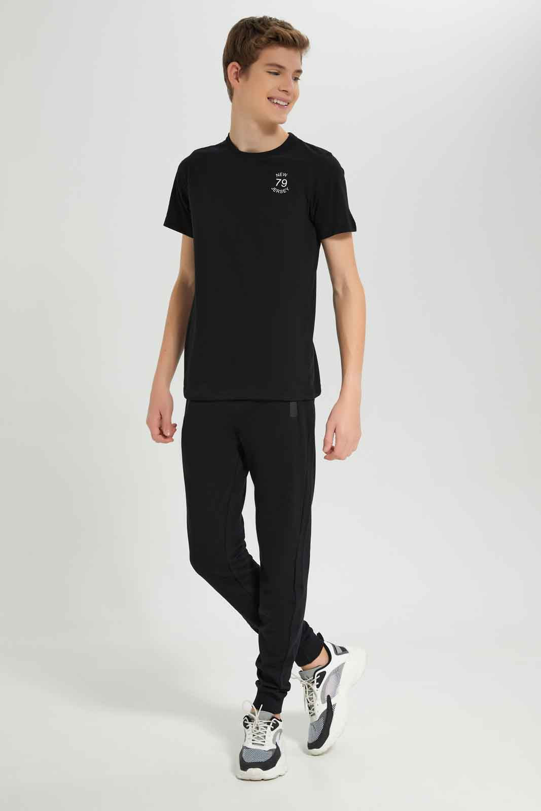 Redtag-Boys-Black/White-2-Pc-Pack-Short-Sleeve-Tshirt-BSR-T-Shirts,-Category:T-Shirts,-Colour:Assorted,-Deals:New-In,-Dept:Boys,-Filter:Senior-Boys-(8-to-14-Yrs),-New-In-BSR-APL,-Non-Sale,-Section:Boys-(0-to-14Yrs),-VLM,-W22B-Senior-Boys-9 to 14 Years