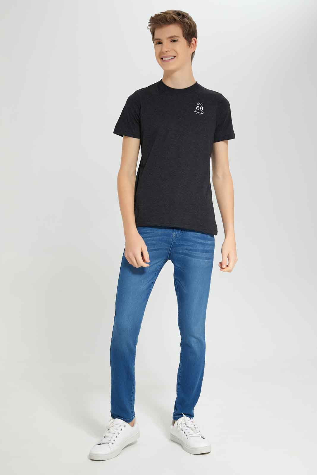 Redtag-Boys-White/Charcoal-2-Pc-Pack-Short-Sleeve-Tshirt-BSR-T-Shirts,-Category:T-Shirts,-Colour:Assorted,-Deals:New-In,-Dept:Boys,-Filter:Senior-Boys-(8-to-14-Yrs),-New-In-BSR-APL,-Non-Sale,-Section:Boys-(0-to-14Yrs),-VLM,-W22B-Senior-Boys-9 to 14 Years