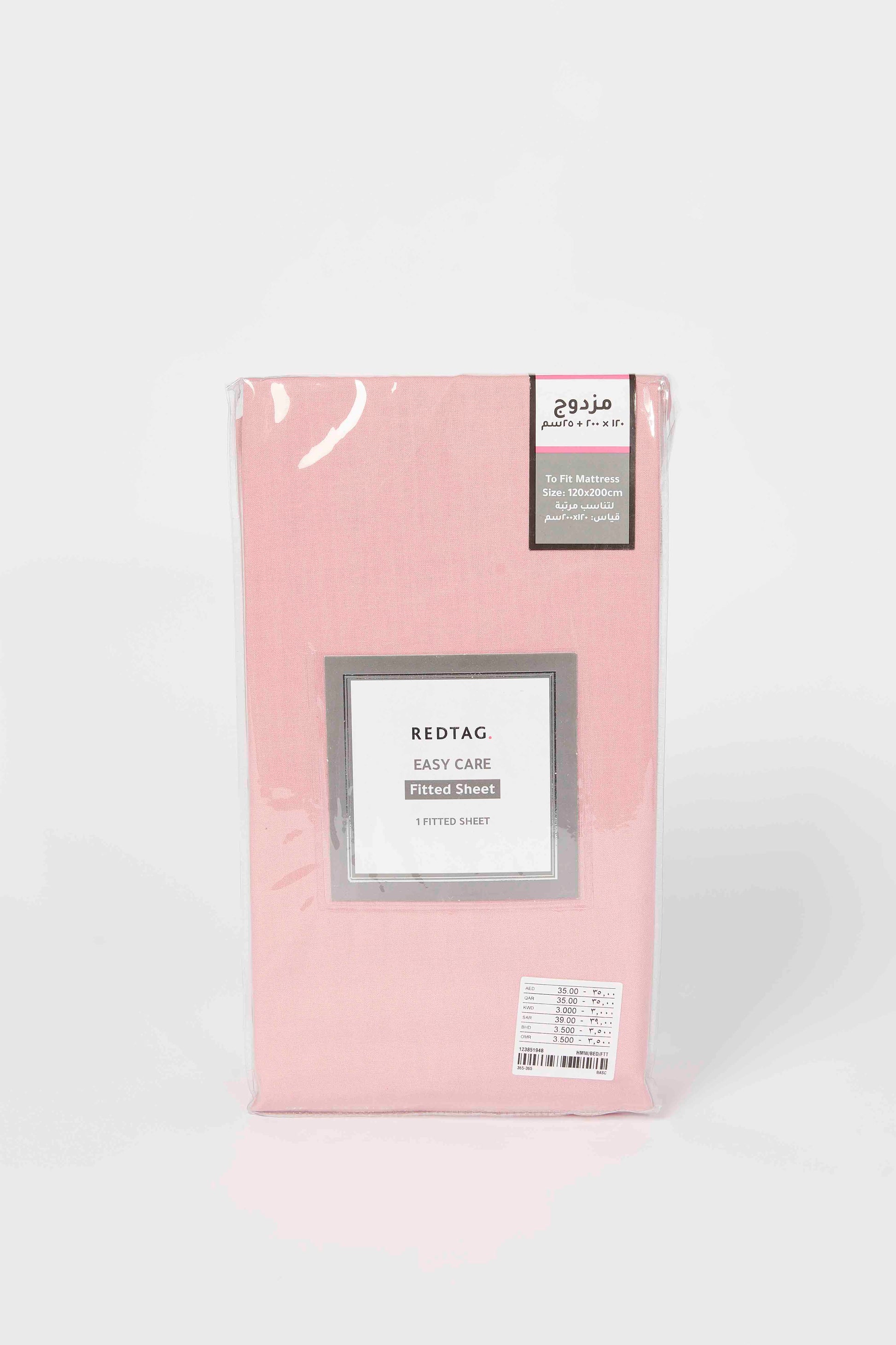 Redtag-Pink-Fitted-Sheet-(Twin-Size)-365,-Category:Fitted-Sheets,-Colour:Pink,-Deals:New-In,-Dept:Home,-Filter:Home-Bedroom,-HMW-BED-Fitted-Sheets,-New-In-HMW-BED,-Non-Sale,-Section:Homewares-Home-Bedroom-