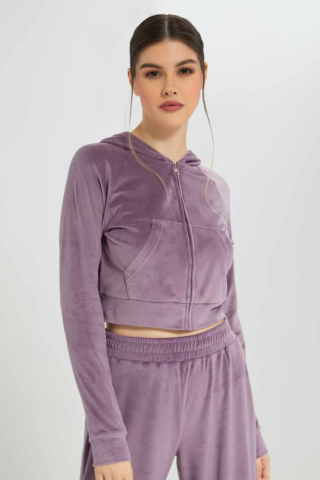 Redtag-Women-Mauve-Velour-Hooded-Lounge-Sweatshirt-Category:Sweatshirts,-Colour:Mauve,-Deals:New-In,-Dept:Ladieswear,-Filter:Women's-Clothing,-New-In-Women-APL,-Non-Sale,-Section:Women,-W22B,-Women-Sweatshirts-Women's-