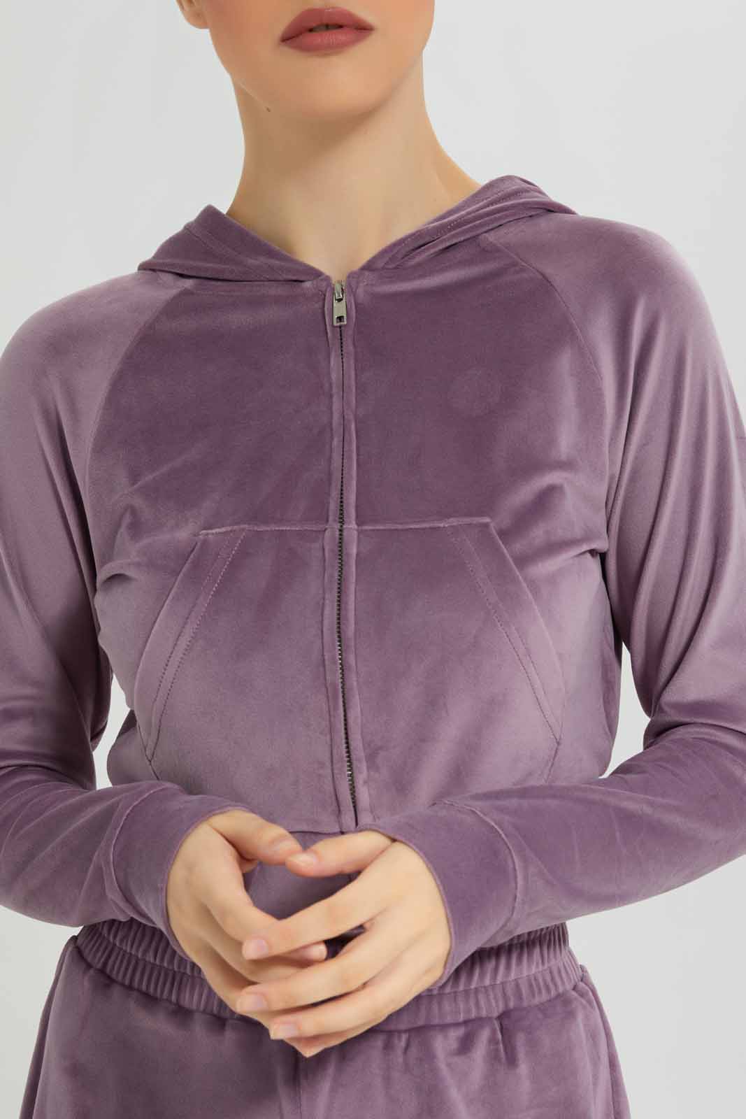Redtag-Women-Mauve-Velour-Hooded-Lounge-Sweatshirt-Category:Sweatshirts,-Colour:Mauve,-Deals:New-In,-Dept:Ladieswear,-Filter:Women's-Clothing,-New-In-Women-APL,-Non-Sale,-Section:Women,-W22B,-Women-Sweatshirts-Women's-