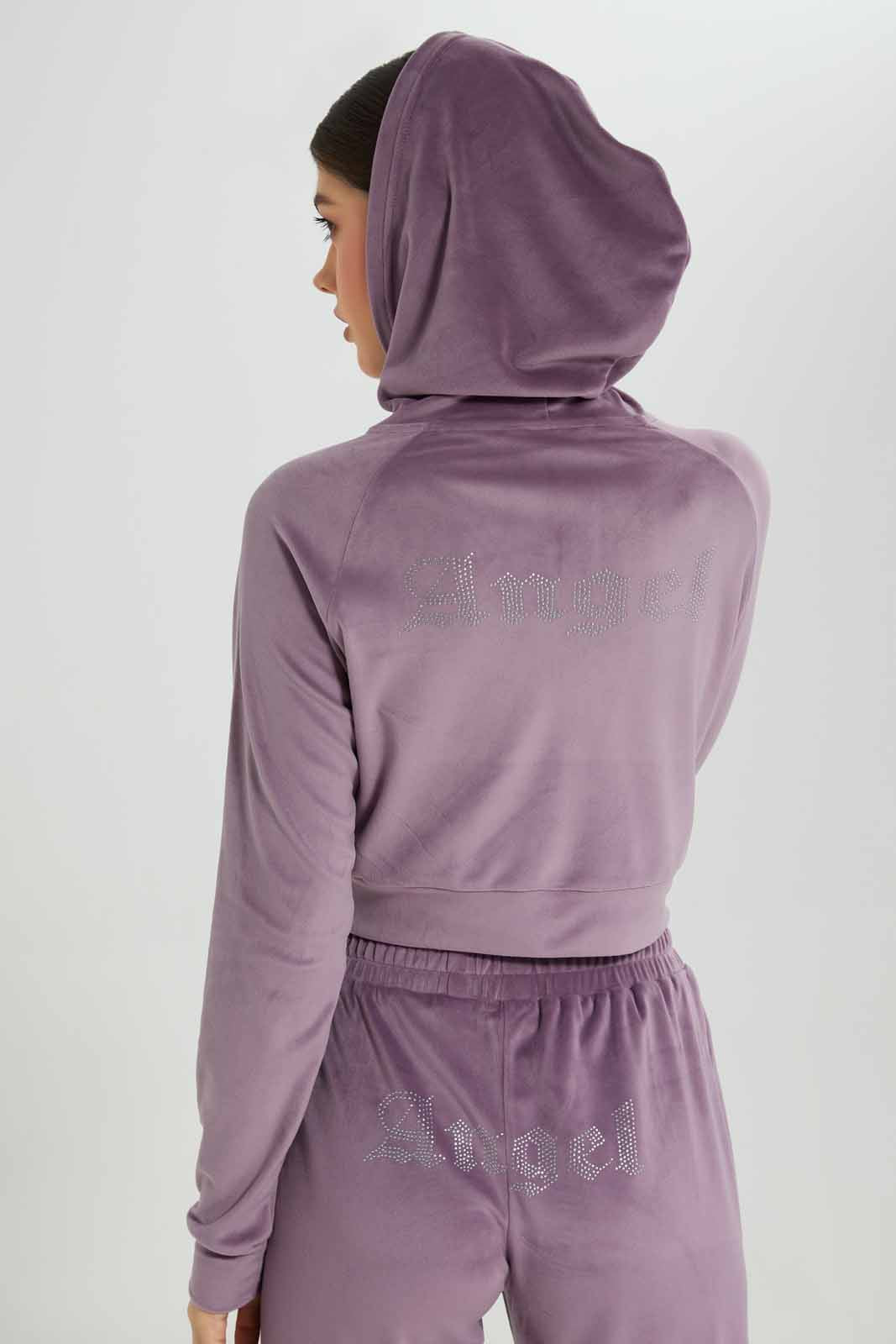 Redtag-Women-Mauve-Velour-Hooded-Lounge-Sweatshirt-Category:Sweatshirts,-Colour:Mauve,-Deals:New-In,-Dept:Ladieswear,-Filter:Women's-Clothing,-New-In-Women-APL,-Non-Sale,-Section:Women,-W22B,-Women-Sweatshirts-Women's-