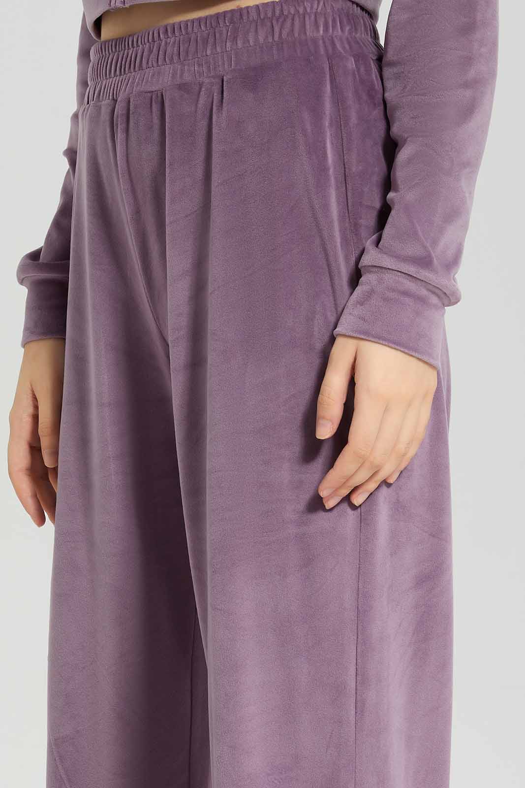 Redtag-Women-Mauve-Velour-Pants-Category:Joggers,-Colour:Mauve,-Deals:New-In,-Dept:Ladieswear,-Filter:Women's-Clothing,-New-In-Women-APL,-Non-Sale,-Section:Women,-W22B,-Women-Joggers-Women's-