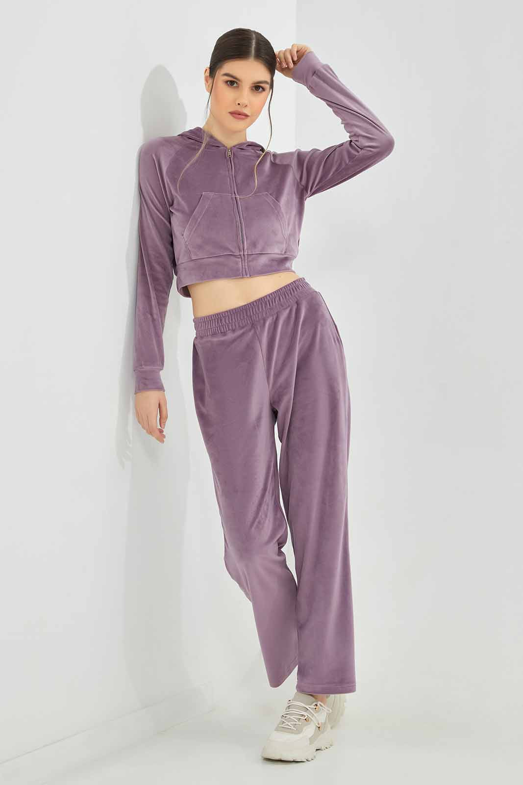 Redtag-Women-Mauve-Velour-Pants-Category:Joggers,-Colour:Mauve,-Deals:New-In,-Dept:Ladieswear,-Filter:Women's-Clothing,-New-In-Women-APL,-Non-Sale,-Section:Women,-W22B,-Women-Joggers-Women's-