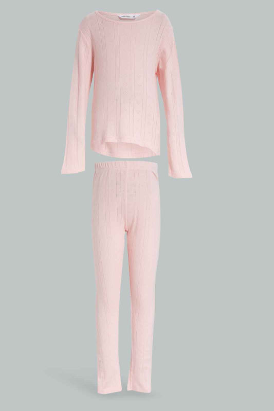Redtag-Girls-Lt.Pink-Thermal-Set-365,-Category:Thermals,-Colour:Apricot,-Deals:New-In,-Dept:Girls,-Filter:Girls-(2-to-8-Yrs),-GIR-Thermals,-New-In-GIR-APL,-Non-Sale,-Section:Girls-(0-to-14Yrs)-Girls-2 to 8 Years