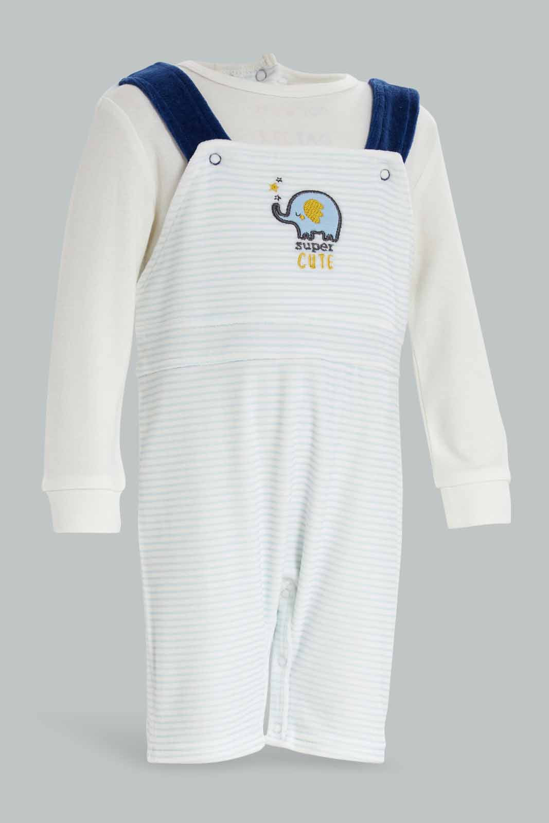 Redtag-Boys-Blue-Sc-Interlock-Dunga-Stripe-Category:Rompers,-Colour:Assorted,-Deals:New-In,-Dept:New-Born,-Filter:Baby-(0-to-12-Mths),-NBB-Rompers,-New-In-NBB-APL,-Non-Sale,-Section:Boys-(0-to-14Yrs),-W22B-Baby-
