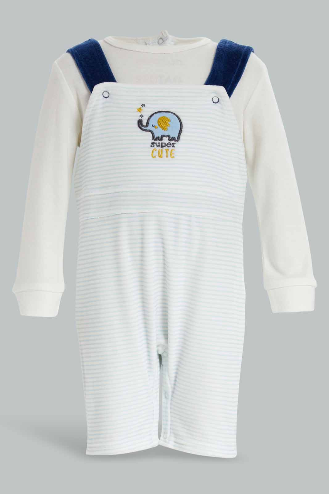 Redtag-Boys-Blue-Sc-Interlock-Dunga-Stripe-Category:Rompers,-Colour:Assorted,-Deals:New-In,-Dept:New-Born,-Filter:Baby-(0-to-12-Mths),-NBB-Rompers,-New-In-NBB-APL,-Non-Sale,-Section:Boys-(0-to-14Yrs),-W22B-Baby-