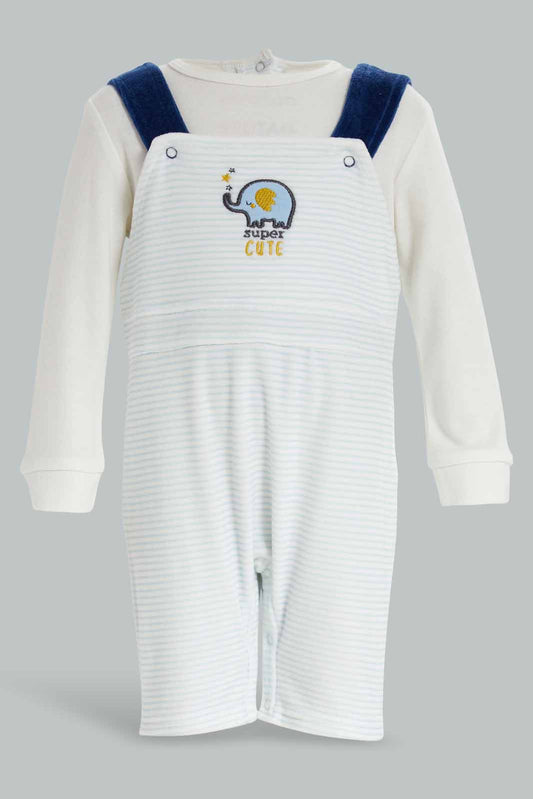 Redtag-Boys-Blue-Sc-Interlock-Dunga-Stripe-Category:Rompers,-Colour:Assorted,-Deals:New-In,-Dept:New-Born,-Filter:Baby-(0-to-12-Mths),-NBB-Rompers,-New-In-NBB-APL,-Non-Sale,-Section:Boys-(0-to-14Yrs),-W22B-Baby-