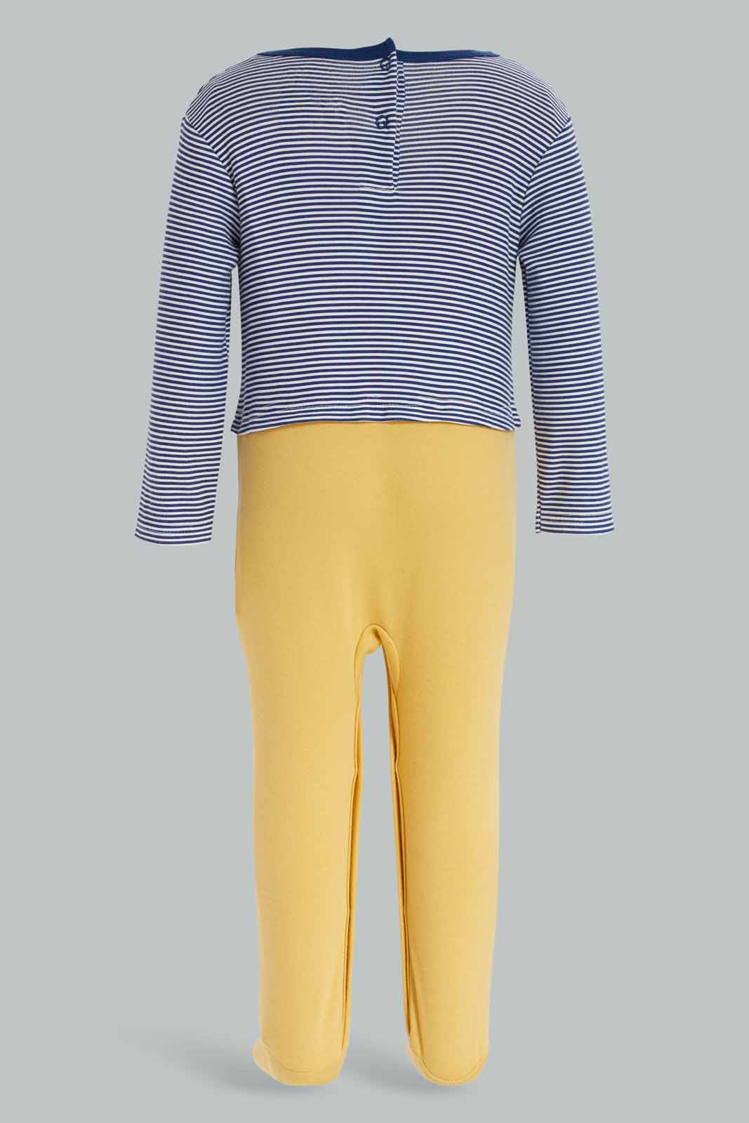Redtag-Boys-Navy-Pl-Elephant-Pjyama-Set-Category:Sleepsuits,-Colour:Apricot,-Deals:New-In,-Dept:New-Born,-Filter:Baby-(0-to-12-Mths),-NBB-Sleepsuits,-New-In-NBB-APL,-Non-Sale,-Section:Boys-(0-to-14Yrs),-W22B-Baby-