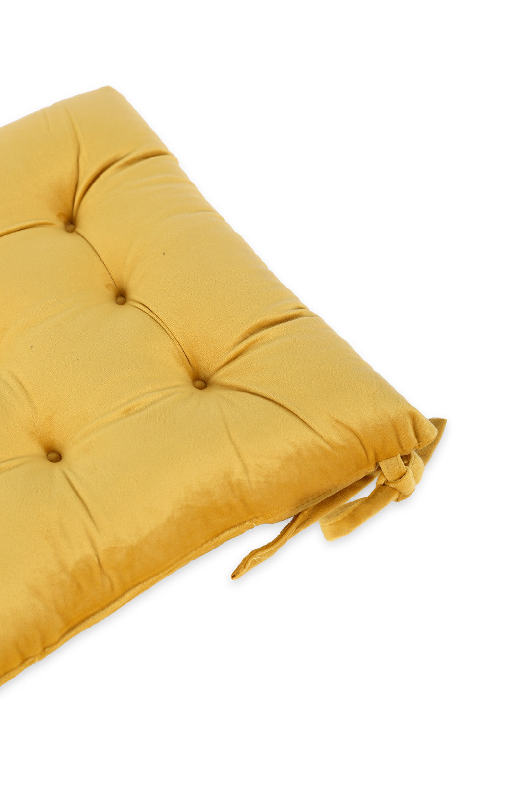 Redtag-Yellow-Velvet-Chairpad-Category:Cushions,-Colour:Yellow,-Deals:New-In,-Dept:Home,-Filter:Home-Bedroom,-HMW-BED-Cushions,-New-In-HMW-BED,-Non-Sale,-S23A,-Section:Homewares-Home-Bedroom-