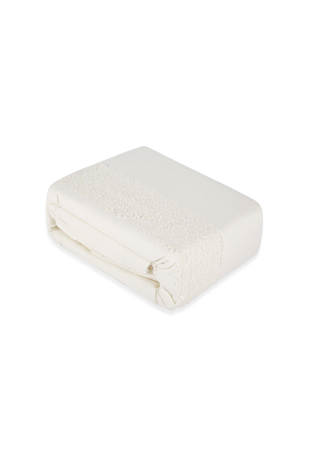 Redtag-Ivory-3-Piece-Lace-Trim-Duvet-Cover-Set-(King-Size)-Category:Duvet-Covers,-Colour:Ivory,-Deals:New-In,-Dept:Home,-Filter:Home-Bedroom,-HMW-BED-Duvet-Covers,-New-In-HMW-BED,-Non-Sale,-Section:Homewares,-W22B-Home-Bedroom-