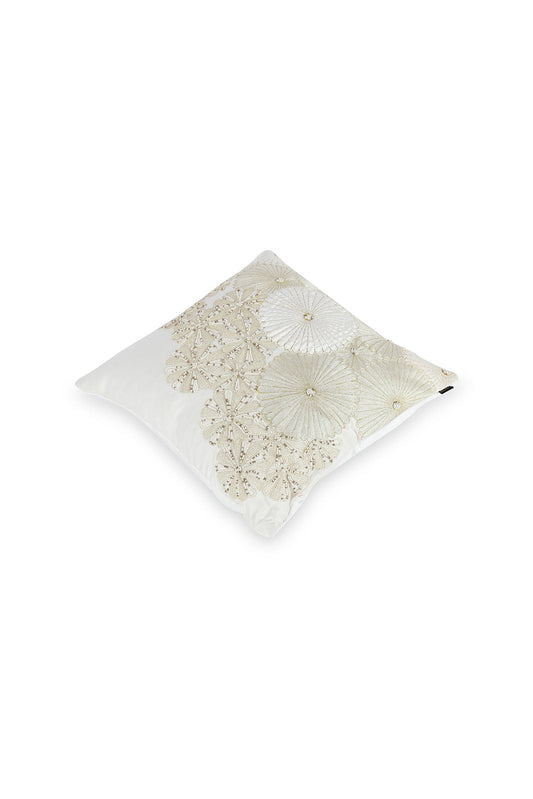 Redtag-Ivory-Floral-Embellished-Cushion.-Category:Cushions,-Colour:Ivory,-Deals:New-In,-Dept:Home,-Filter:Home-Bedroom,-HMW-BED-Cushions,-New-In-HMW-BED,-Non-Sale,-S23A,-Section:Homewares-Home-Bedroom-
