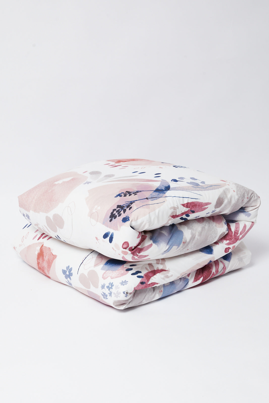 Redtag-White-6-Pc-Abstract-Floral-Print-Reversible-Comforter-Set-(Double-Size)-Category:Comforters,-Colour:White,-Deals:New-In,-Dept:Home,-Filter:Home-Bedroom,-HMW-BED-Comforters,-New-In-HMW-BED,-Non-Sale,-S23A,-Section:Homewares-Home-Bedroom-