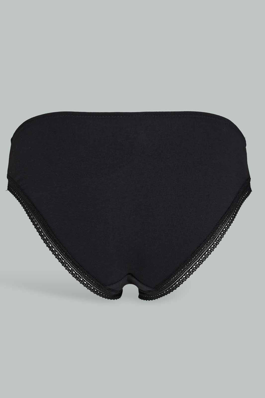 Redtag-Women-Black-Colorsolid-Bikini-Brief-Category:Briefs,-Colour:Black,-Deals:New-In,-Dept:Ladieswear,-Filter:Women's-Clothing,-New-In-Women-APL,-Non-Sale,-S23A,-Section:Women,-TBL,-Women-Briefs--